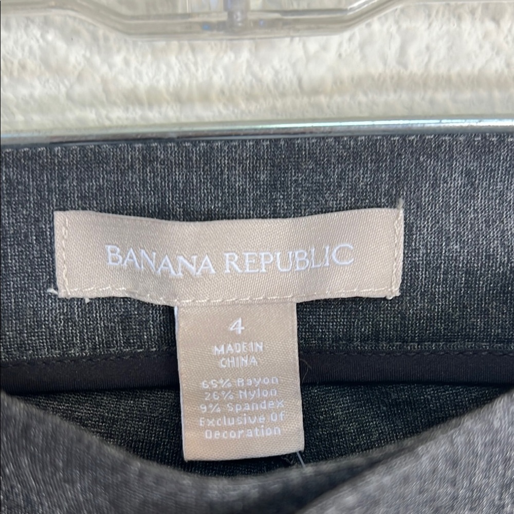 NWT Banana Republic Charcoal Gray High-Rise Skinny Everywhere Ponte Pants size 4 - Picture 9 of 12